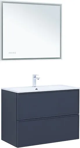 Тумба-умывальник Aquanet Арт 90 маренго 00313266+00318928