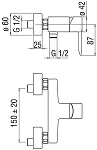 Смеситель для душа Nobili Sand хром SA99130CR Смеситель для душа Nobili Sand хром SA99130CR, 2
