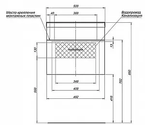 Тумба-умывальник подвесная Aquanet Нота 50 белый 00159138+00204095 Тумба-умывальник подвесная Aquanet Нота 50 белый 00159138+00204095, 3