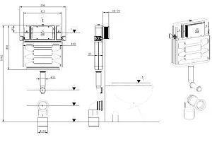 Смывной бачок скрытого монтажа Allen Brau Pneumatic 9.11104.20, 2