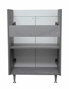 Тумба-умывальник напольная Домино Промо 60 бетон/белый DP2618T+4640021060773, 5