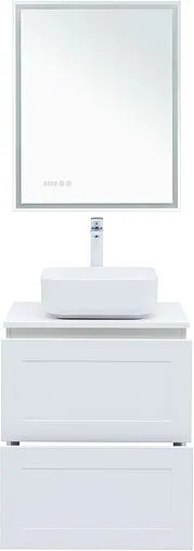 Тумба-умывальник подвесная Aquanet Терра 60 белый матовый 00313232+