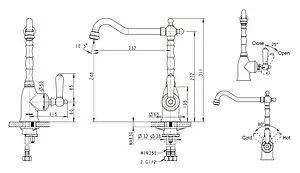 Смеситель для кухни Bravat Art золото/белый F775109G Смеситель для кухни Bravat Art золото/белый F775109G, 2