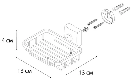 Мыльница Fixsen Kvadro хром FX-61309