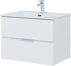 Тумба-умывальник подвесная Aquanet Алвита New 70 белый матовый 00303909+00284027, 4