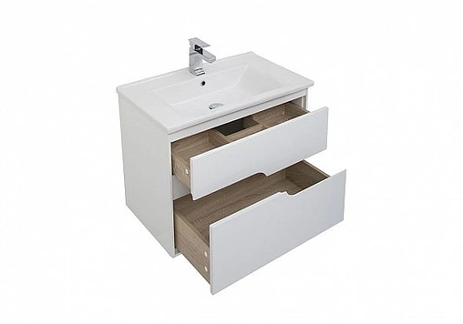 Тумба под умывальник подвесная Aquanet Модена 75 белый 00198486