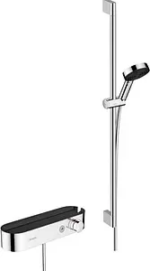 Душевая стойка с термостатом Hansgrohe Pulsify Select S 105 3jet Relaxation 90см хром/графит 24270000, 1