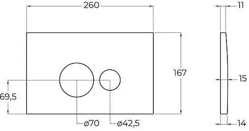 Клавиша смыва для унитаза BelBagno BB082BL белый глянцевый