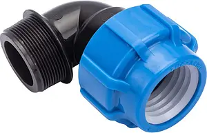 Уголок компрессионный переходной 75мм x 3"н ТПК-Аква 1175003 Уголок компрессионный переходной 75мм x 3"н ТПК-Аква 1175003, 1