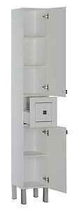 Шкаф-пенал напольный Aquanet Честер 30 белый/серебро 182682, 4