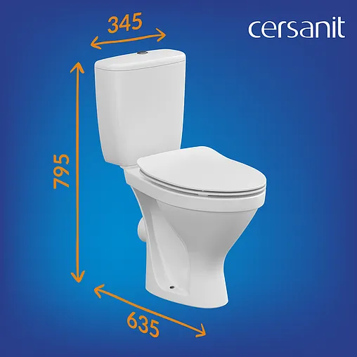 Унитаз-компакт Cersanit Melar 031 3/6 DPL EO slim белый 64234