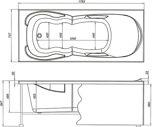 Ванна акриловая Aquanet Viola 180x75 00242744 Ванна акриловая Aquanet Viola 180x75 00242744