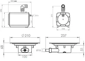 Канализационная насосная установка SFA Sanifloor 2 Канализационная насосная установка SFA Sanifloor 2, 3