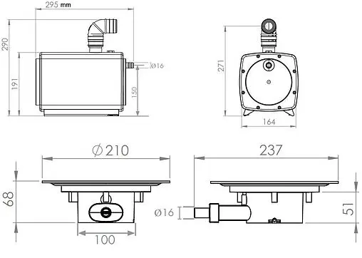 Канализационная насосная установка SFA Sanifloor 2
