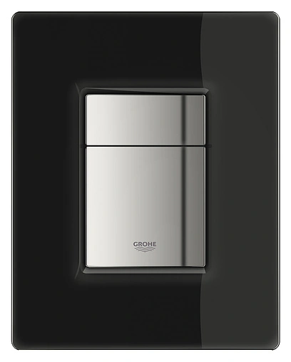 Клавиша смыва для унитаза Grohe Skate Cosmopolitan Glass 38845KS0 кнопки/хром глянцевый, панель/стекло черный Клавиша смыва для унитаза Grohe Skate Cosmopolitan Glass 38845KS0 кнопки/хром глянцевый, панель/стекло черный
