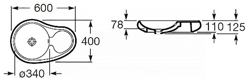 Раковина Roca Urbi 60 белый 327227000