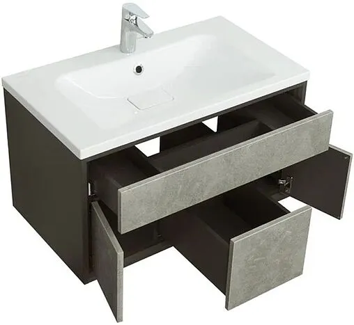 Тумба под умывальник подвесная Aquaton Уэльс 80 графит 1A267901WA6A0