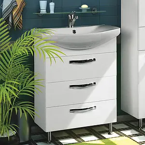 Тумба под умывальник напольная Aquaton Ария 50 H белый 1A140201AA010 Тумба под умывальник напольная Aquaton Ария 50 H белый 1A140201AA010, 4