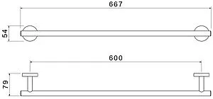 Полотенцедержатель Aquatek Оберон чёрный матовый AQ4214MB Полотенцедержатель Aquatek Оберон чёрный матовый AQ4214MB, 2