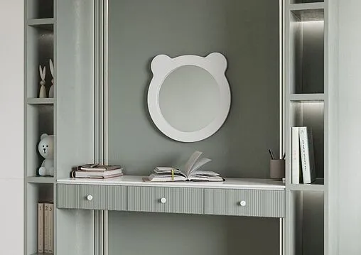 Зеркало Aquaton Каспер Мишка 50 белый матовый 1A283302CRE20