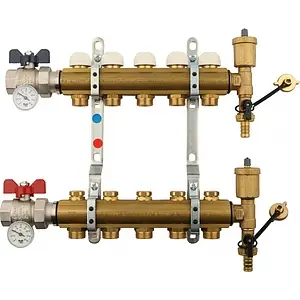Группа коллекторная без расходомеров 5 отводов 1&quot;в/в x ¾&quot;ек Tiemme 3870006, 1
