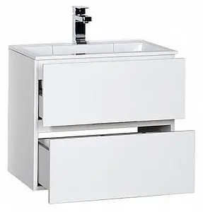 Тумба-умывальник подвесная Aquanet Алвита 60 белый 00184301+00181907, 4