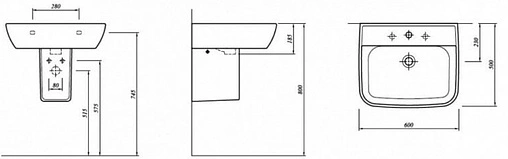 Полупьедестал Kale Babel белый 7111023500