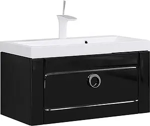 Тумба-умывальник подвесная Aqwella Infinity 80 чёрный Inf.01.08/001/BLK+Inf.08.04.D Тумба-умывальник подвесная Aqwella Infinity 80 чёрный Inf.01.08/001/BLK+Inf.08.04.D, 1