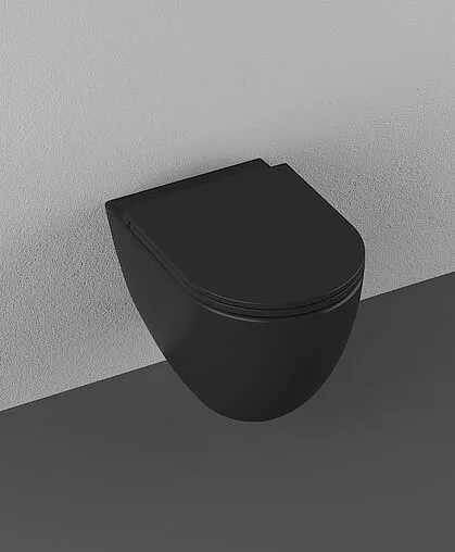 Унитаз подвесной безободковый ISVEA Infinity Vortex черный матовый 10NF02003-2N