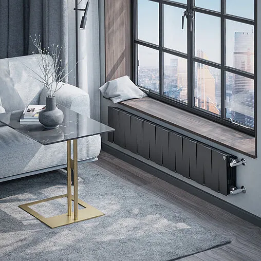 Радиатор биметаллический 18 секций Royal Thermo PianoForte 200 Noir Sable RTPB3020018