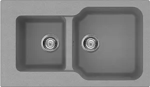 Мойка кухонная Omoikiri Maru 86-2-GR leningrad grey 4993575, 1