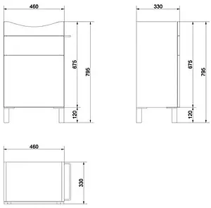 Тумба-умывальник Cersanit Smart 50 белый/ясень B-SU-SMA-CA50/Wh+S-UM-CAR50/1-w, 2