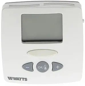 Проводной комнатный терморегулятор НО/НЗ 24В WATTS WFHT-LCD белый 10021109, 1