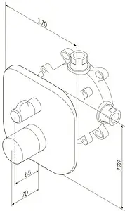 Термостат для 2 потребителей Am.Pm Sensation хром F3085500 Термостат для 2 потребителей Am.Pm Sensation хром F3085500, 2