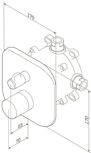 Термостат для 2 потребителей Am.Pm Sensation хром F3085500