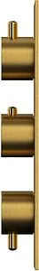 Термостат для 3 потребителей WHITECROSS Y brushed gold золото брашированное Y1238GLB, 3