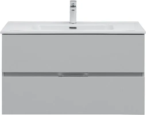 Тумба под умывальник подвесная Aquanet Алвита New 90 серый 00303922