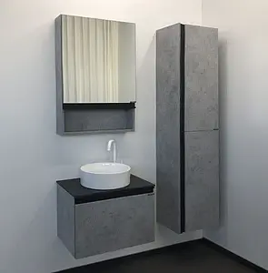 Шкаф-зеркало Comforty Эдинбург 60 бетон светлый 00-00002043CF, 4