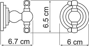Крючок двойной Wasserkraft Ammer никель 7023 Крючок двойной Wasserkraft Ammer никель 7023, 4