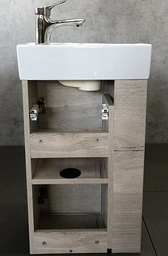 Тумба-умывальник подвесная Comforty Матэ 40 дуб дымчатый 00-00000833CF