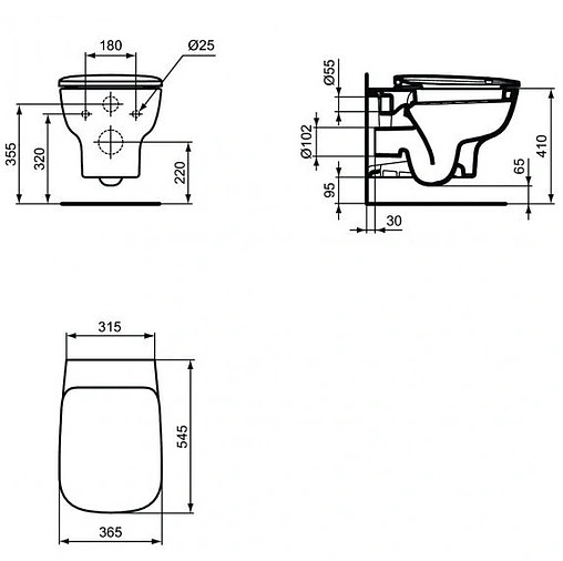 Комплект 4 в 1 Ideal Standard Esedra AquaBlade T386401