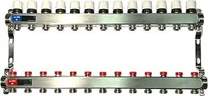 Группа коллекторная без расходомеров 13 отводов 1&quot;в/в x ¾&quot;ек Uni-fitt TECHNO 451W4313, 1