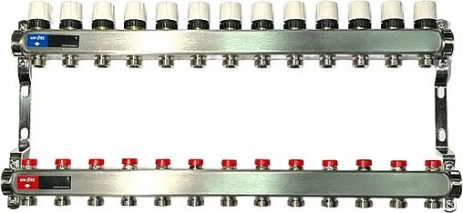 Группа коллекторная без расходомеров 13 отводов 1&quot;в/в x ¾&quot;ек Uni-fitt TECHNO 451W4313