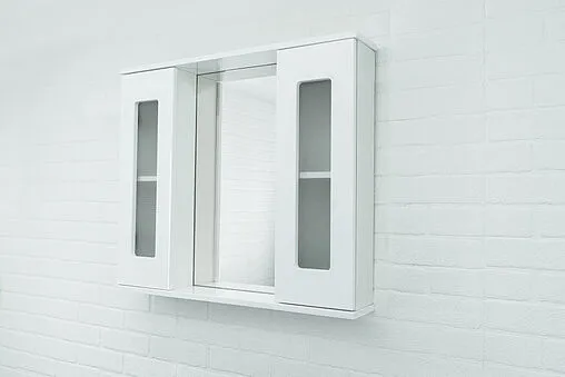 Шкаф-зеркало Айсберг Кристалл 80 белый DA1804HZ