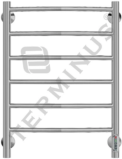 Полотенцесушитель электрический лесенка Terminus Классик П6 650х482 полированная сталь 4660059580203
