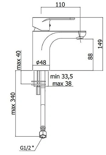 Смеситель для раковины Paffoni Green хром GR071CR