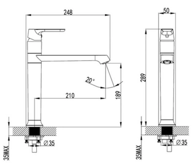 Смеситель для кухни SMARTsant Афалина хром SM233501AA