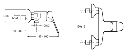 Смеситель для душа Jacob Delafon Brive хром E75765-CP Смеситель для душа Jacob Delafon Brive хром E75765-CP