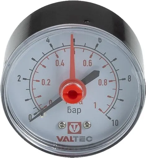 Манометр аксиальный Valtec 50мм 10 бар ¼&quot; VT.TM50.T.02