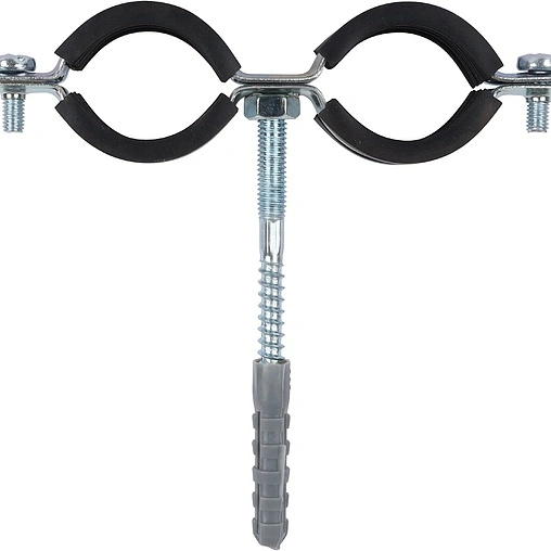 Хомут сантехнический обрезиненный сдвоенный ½&quot; (20-24мм) Stout SAC-0020-200012